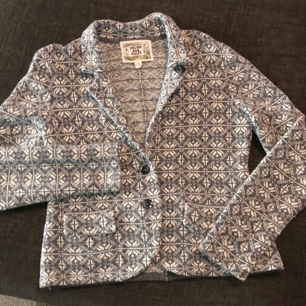 Soft, feminine ladies sweater-like blazer